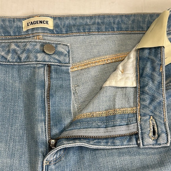 LAGENCE Womens Size 33 Milana Low Rise Olympia Stovepipe Cut Off Jeans NWT - Picture 4 of 13